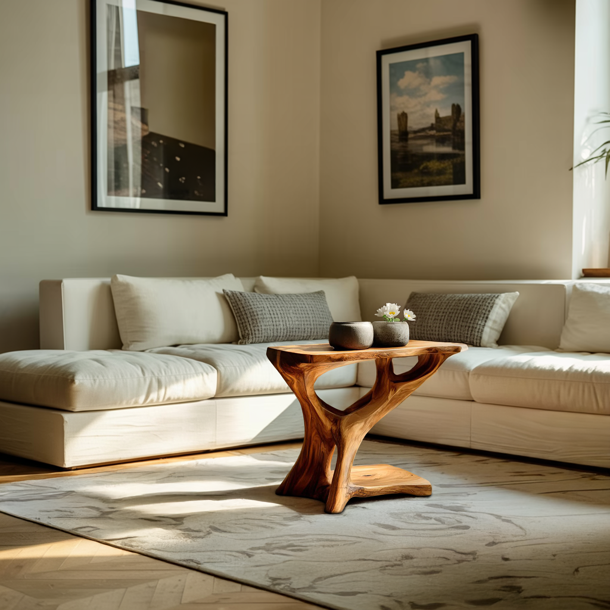 Modern Side Table Tree Shape Design For Home