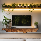 Handcrafted TV Cabinet For Rustic Entryway Style