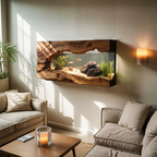 Wall Mounted Aquarium Frame For Living Room And Office