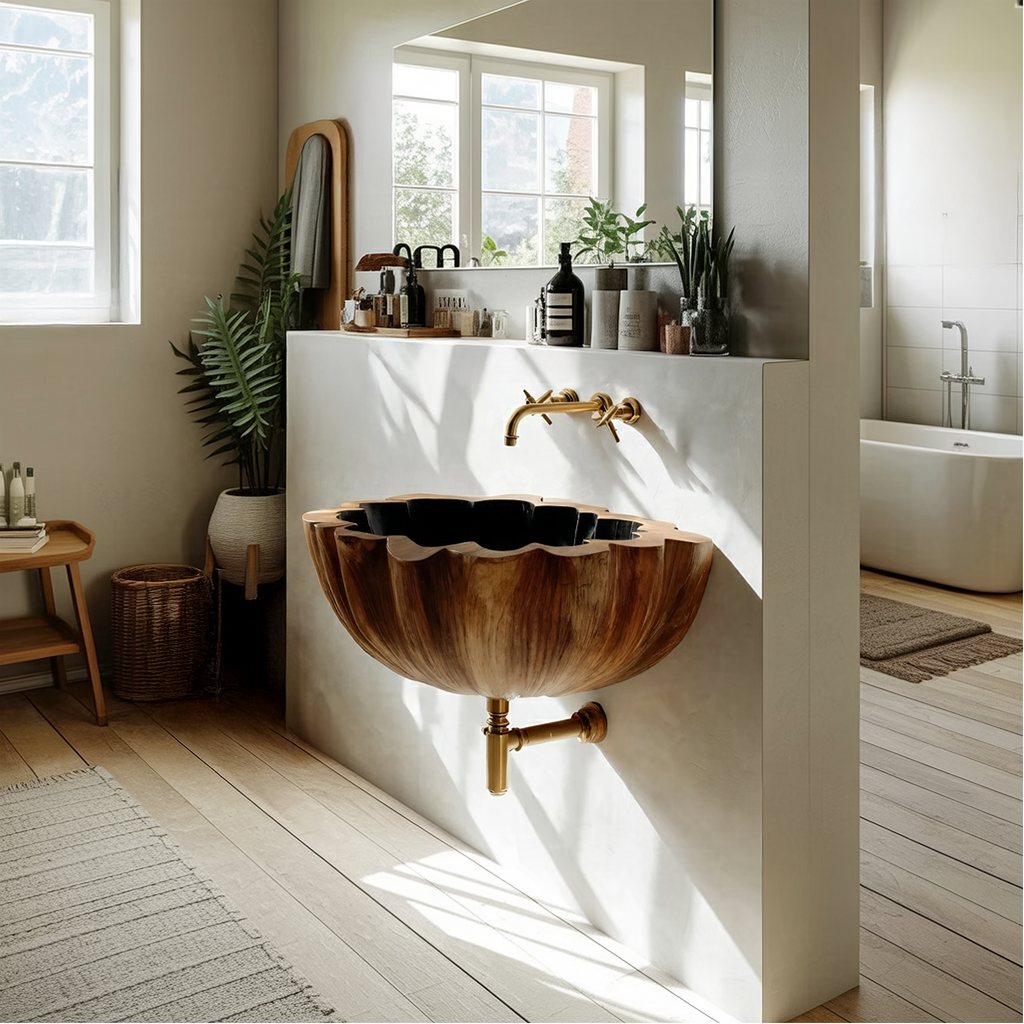 Modern Solid Wood Vanity Sink For Bathroom Furniture Decor