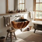 Modern Solid Wood Vanity Sink For Clean Bathroom Design Decor