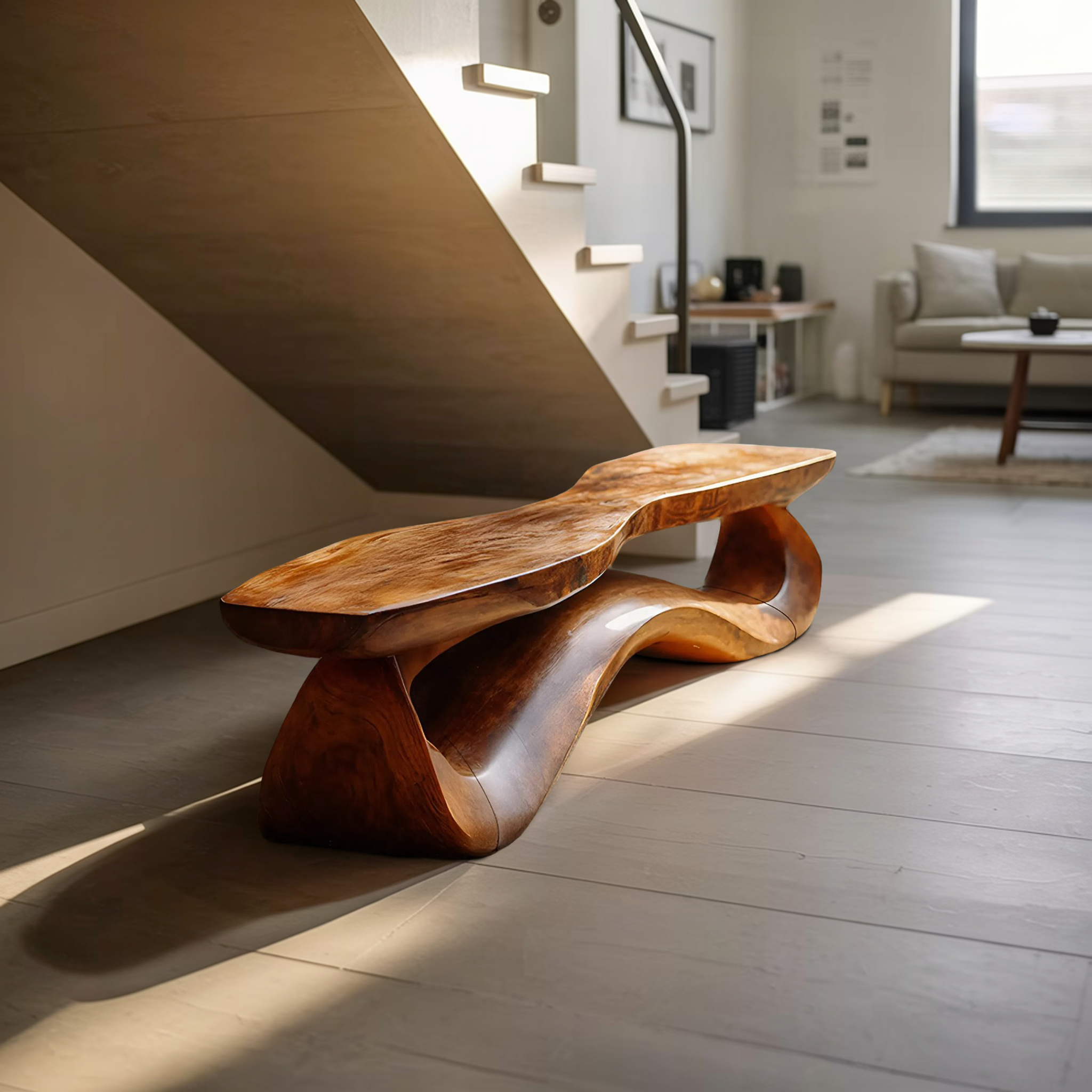 Solid Wood Live Edge Bench For Entryway Furniture Accent