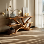 Handcrafted Wooden Live Edge Console Table For Elegant Furniture Decor