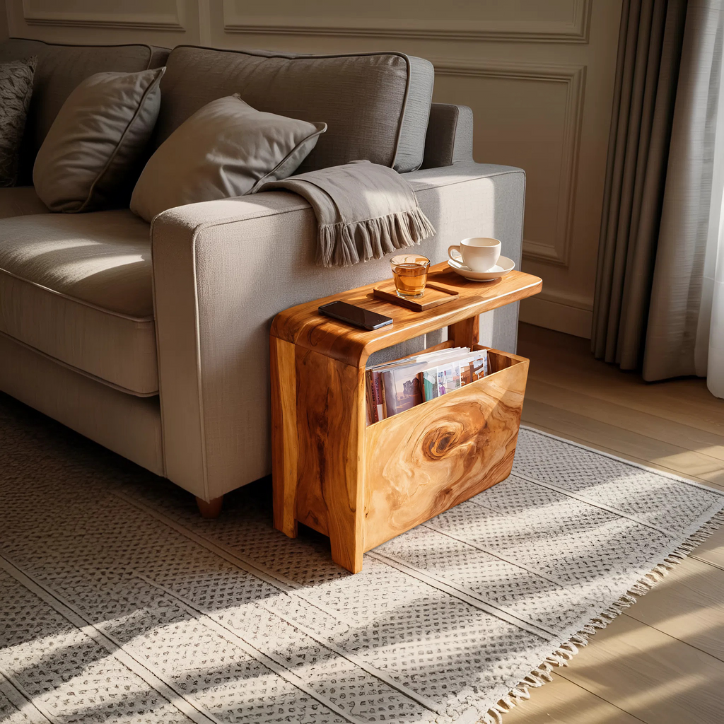 Handcrafted Live Edge Side Table For Elegant Furniture