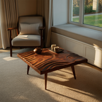 Handcrafted Irregular Solid Wood Coffee Table For Furniture Decor