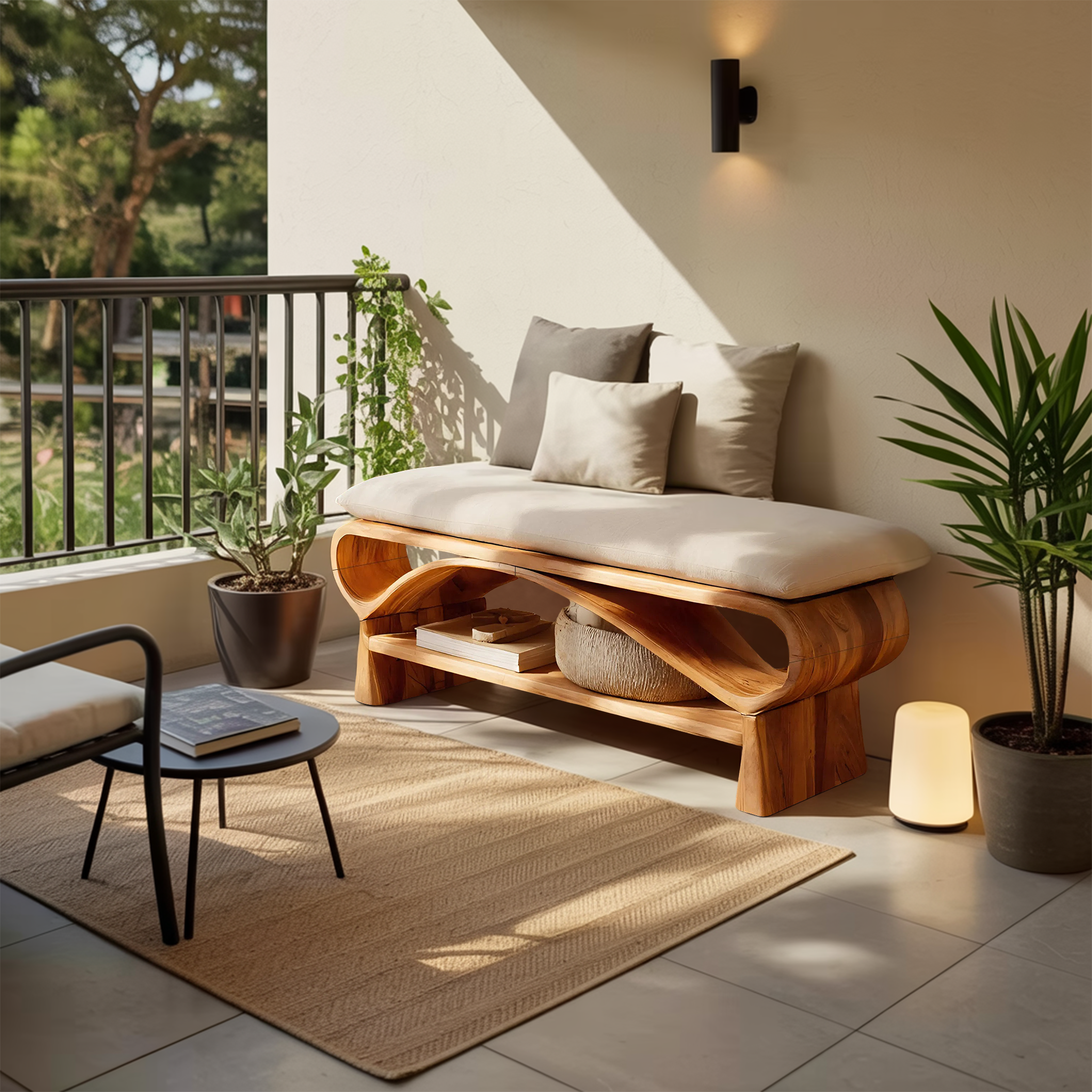 Minimalist Solid Wood Bench For Bedroom Interior Design