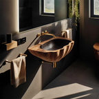 Modern Wall Mounted Wooden Bathroom Sink For Contemporary Bathroom Decor