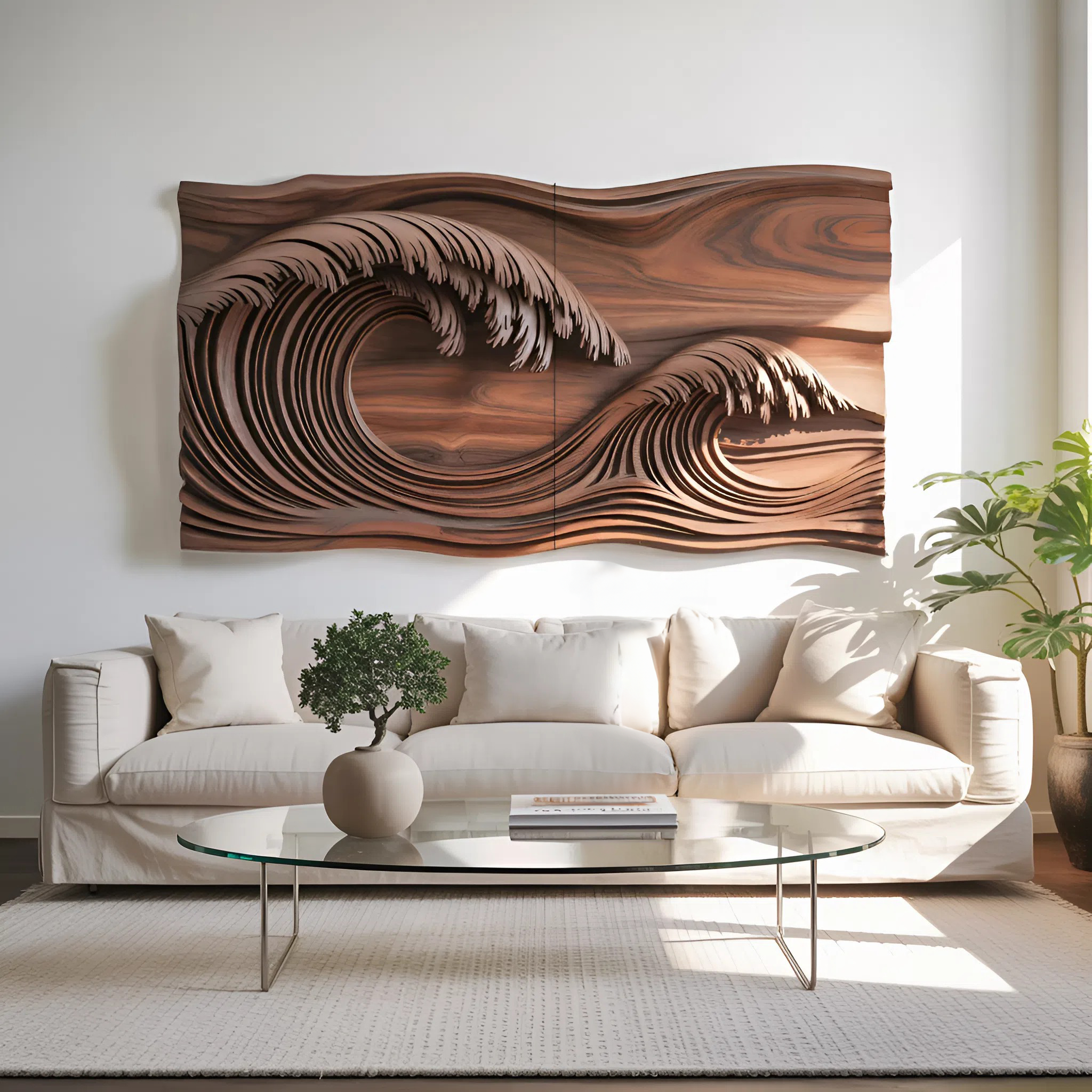 Ocean Wave Wall Sculpture For Bedroom