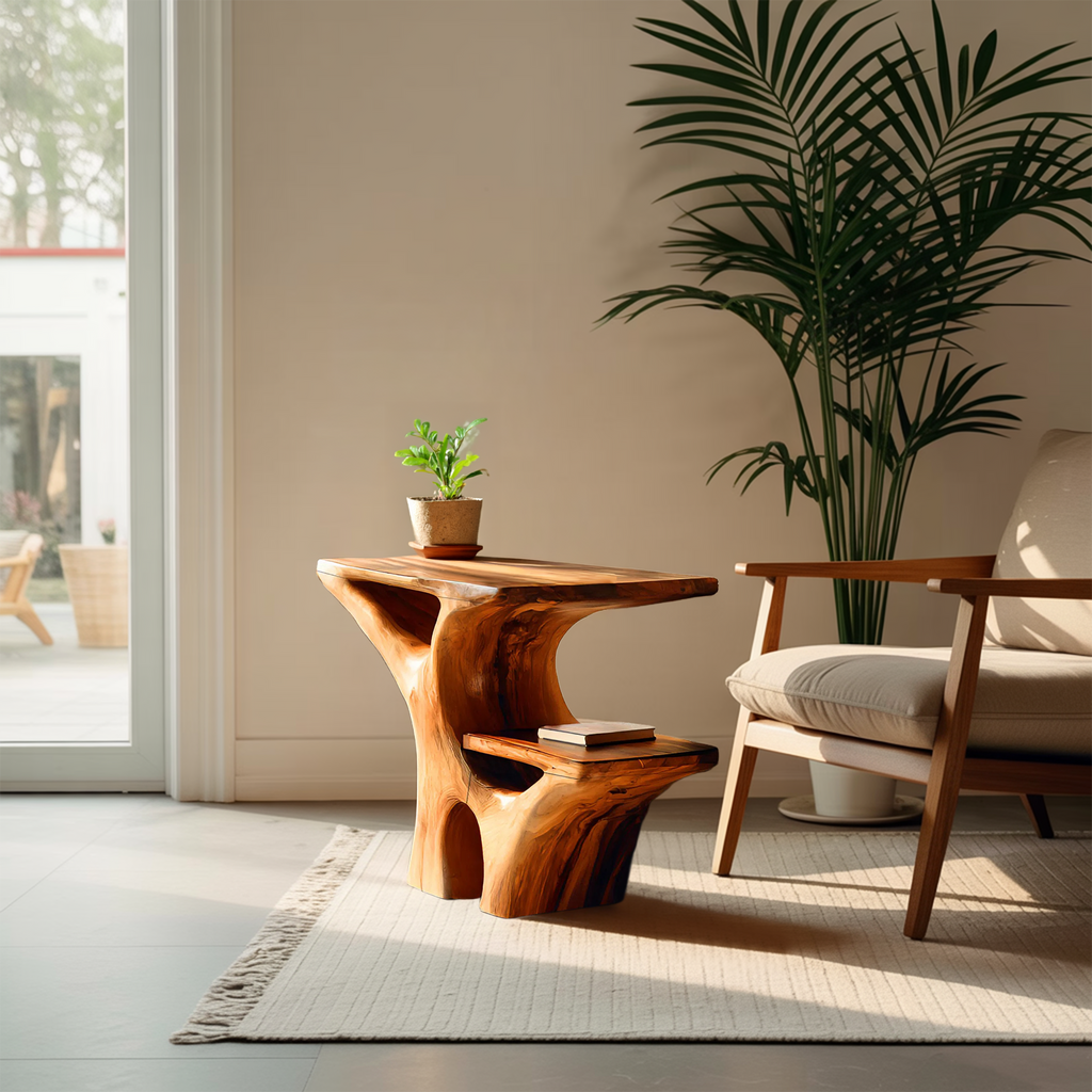 Artistic Side Table Unique Multi-Tiered Design For Home