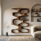 Minimalist Organic Void Form Bookshelf For Living Room