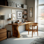 Handcrafted Solid Wood Desk For Reading And Work Area