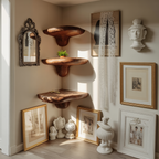 Farmhouse Handcrafted Wooden Mushroom Shelf For Entryway Design