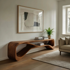 Handcrafted Bench Curved Design For Living Room