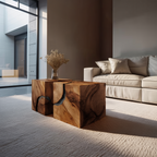 Farmhouse Wooden Square Coffee Table For Cozy Interiors