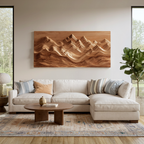 Mountain Relief Wall Art Sculpture For Modern Interior