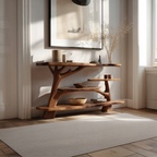 Farmhouse Solid Wood Console Table For Entryway Furniture Decor