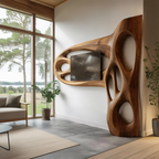 Contemporary Sculptural TV Frame For Living Room Decor