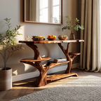 Mid Century Solid Wood Console Table For Stylish Entryway Design