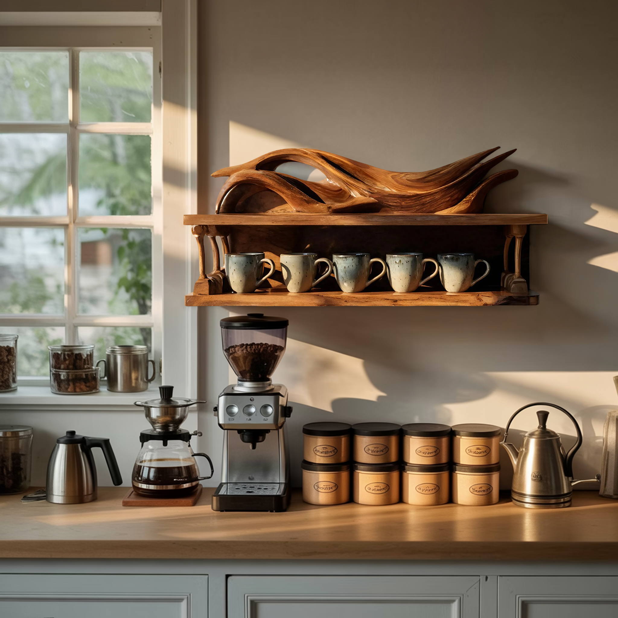 Handcrafted Kitchen Wall Shelf For Functional Decor