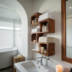 Organic Wall Shelf For Bathroom Wall Use