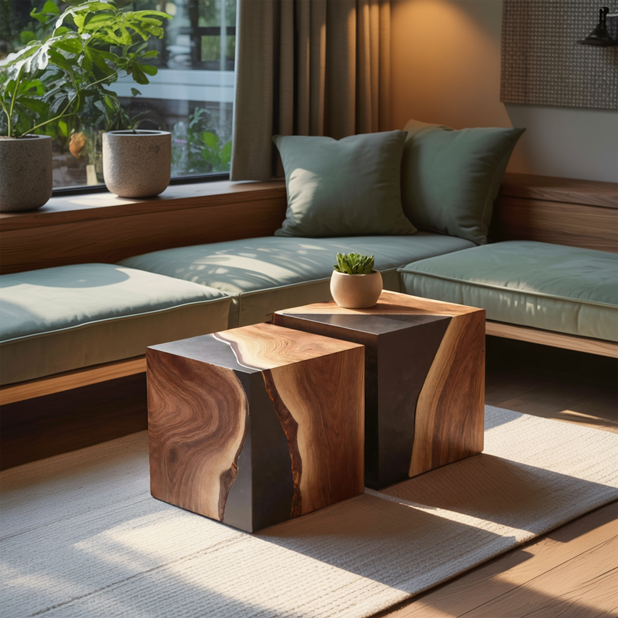 Farmhouse Low Coffee Table For Cozy Living Room Design