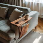 Farmhouse Wooden Armrest For Rustic Sofa Furniture
