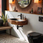 Farmhouse Solid Wood Vanity Sink For Bathroom Furniture Decor
