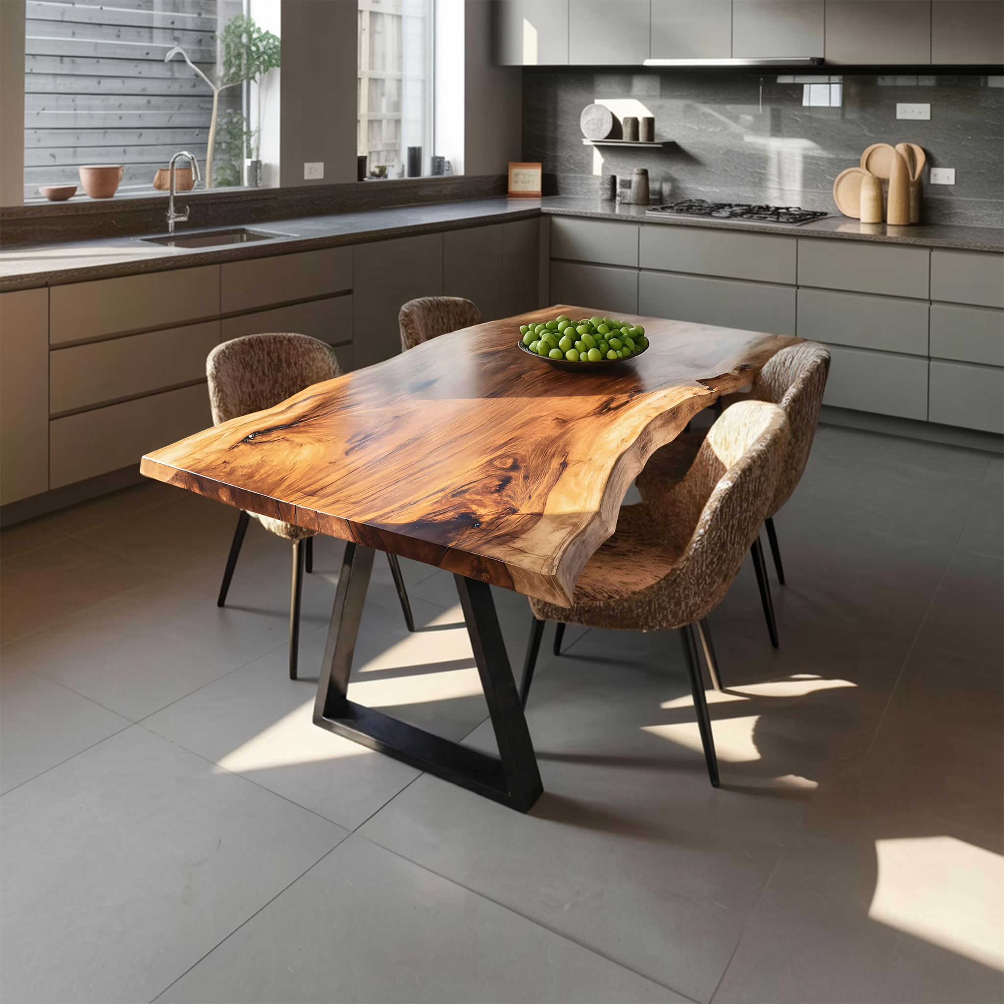 Dining Room Handcrafted Live Edge Dining Table Custom