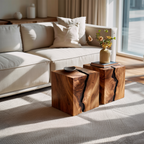 Handcrafted Solid Wood Low Coffee Table For Living Decor