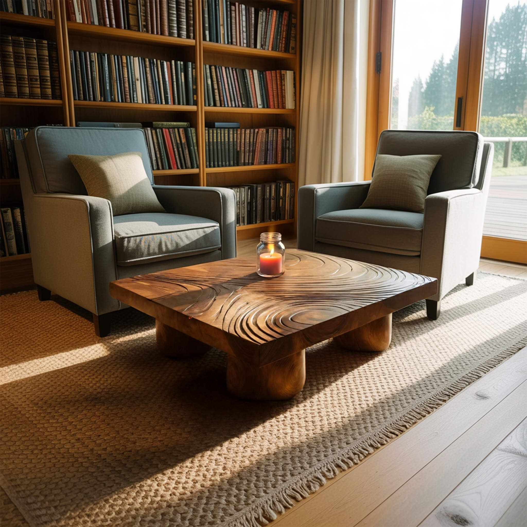 Modern Handcrafted Abstract Coffee Table For Living Room Decor