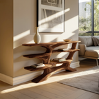 Farmhouse Wooden Live Edge Console Table For Farmhouse Furniture Decor