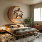 Modern Celestial Wall Shelf For Living Room Accent