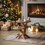 Mid Century Solid Wood End Table For Living Room Holiday Furniture