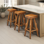 Rustic Handcrafted Bar Stools For Kitchen Or Patio Bar