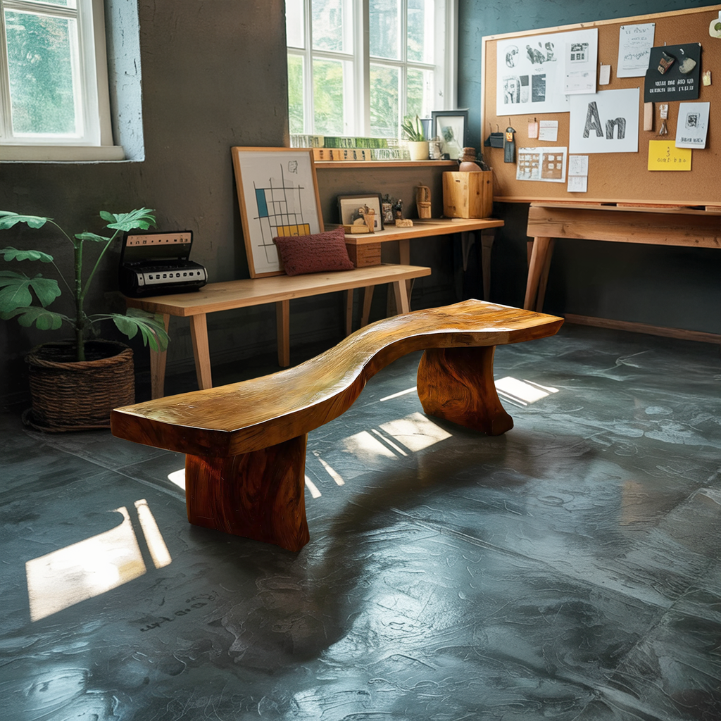 Handmade Wooden Entryway Bench For Hallway Seating