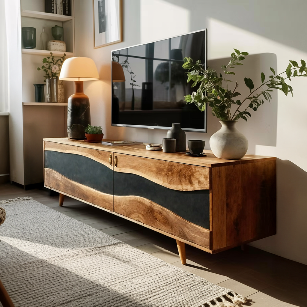 Modern Wooden Media Cabinet For Minimalist Home