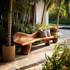 Rustic Solid Wood Bench For Entryway And Foyer Decor