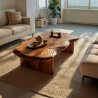 Modern Abstract Solid Wood Coffee Table For Living Room Decor