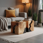 Modern Solid Wood Square Coffee Table For Home Style