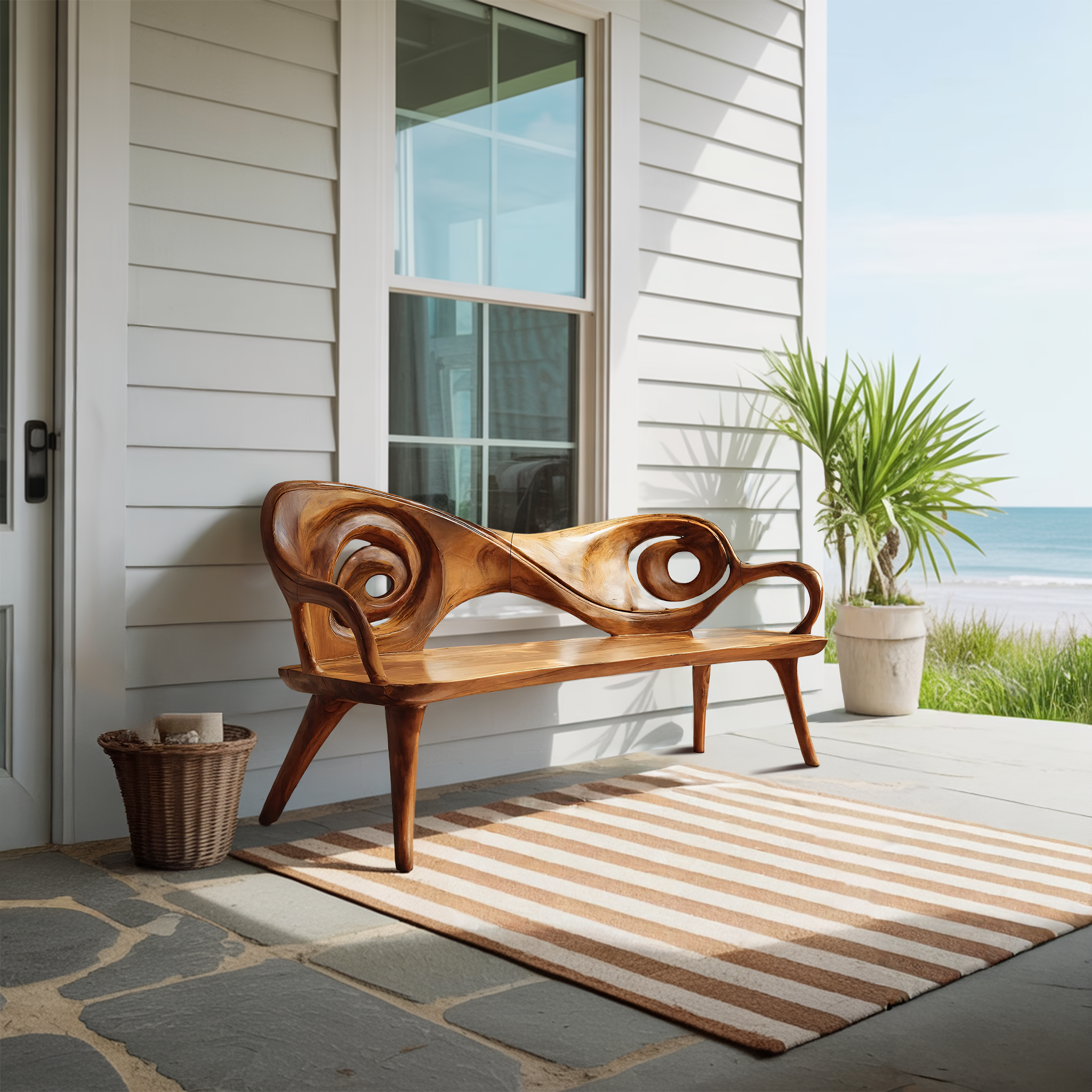 Live Edge Solid Wood Entryway Bench For Home Entryway Decor