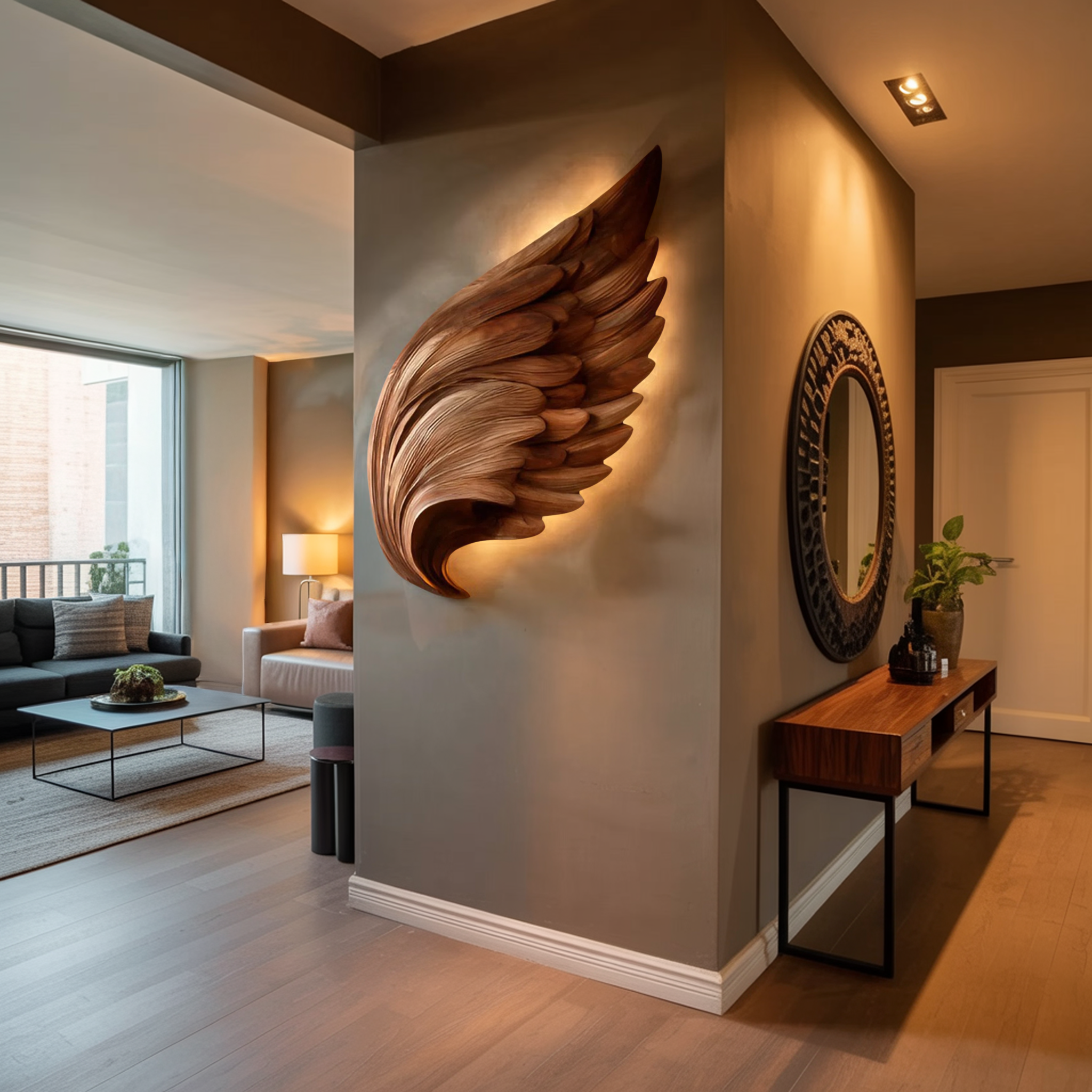 Organic Wing Wall Art Sculpture For Luxury Interior Decor