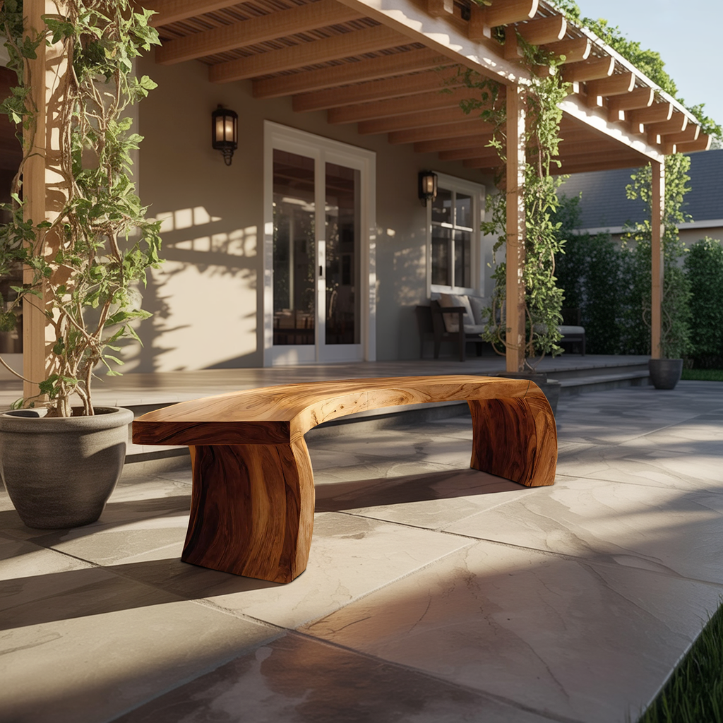Rustic Live Edge Wood Bench For Entryway Accent Furniture