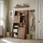 Modern Slanted Cabinet With Sliding Doors For Kitchen Entryway And Living Room
