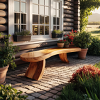 Modern Live Edge Entryway Bench For Minimalist Home Decor
