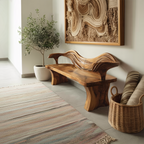 Solid Wood Live Edge Bench For Hallway And Entryway Use