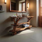 Modern Handcrafted Live Edge Bathroom Vanity For Elegant Bathroom Decor
