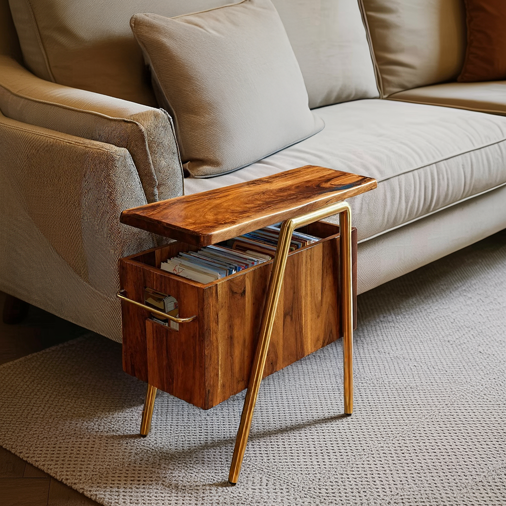 Handcrafted Wooden Side Table For Furniture Decoration