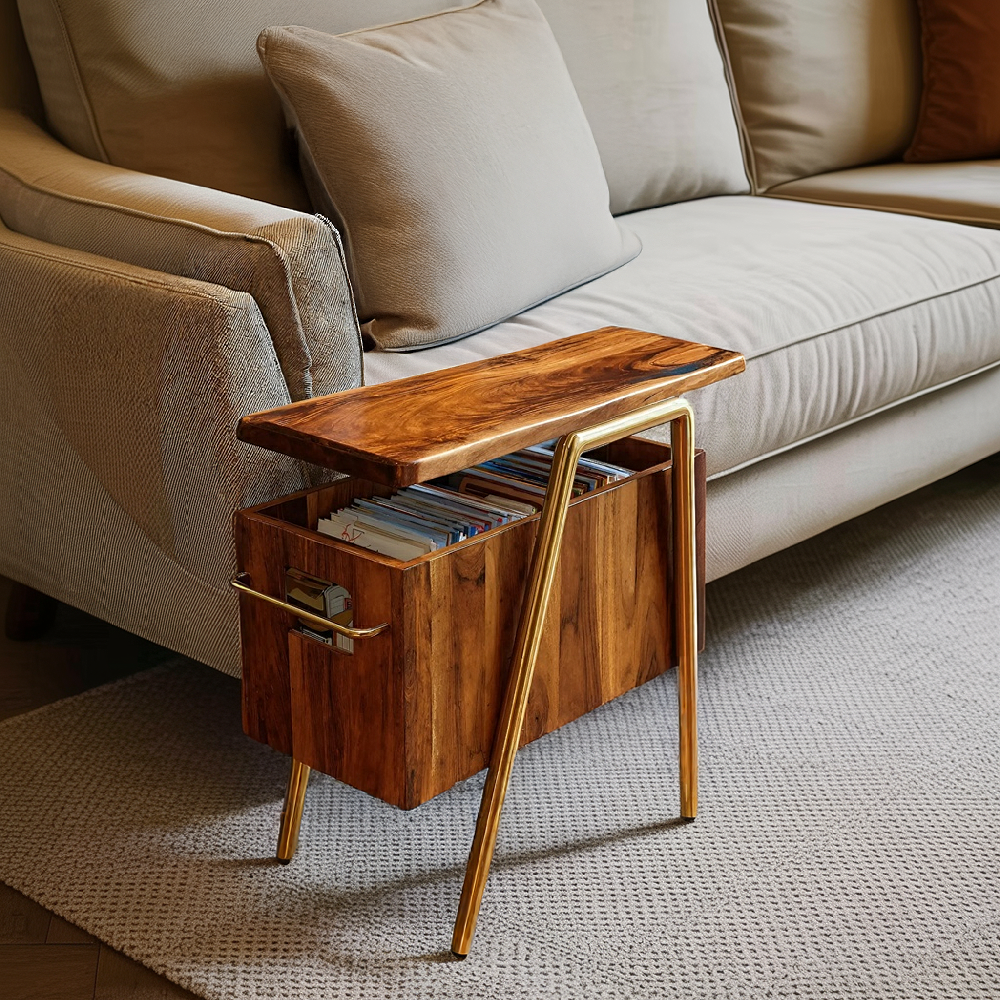 Handcrafted Wooden Side Table For Furniture Decoration