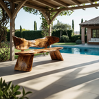 Farmhouse Ergonomic Wood Bench For Backyard Retreat