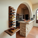Modern Wall Wine Bottle Holder For Minimal Home Decor